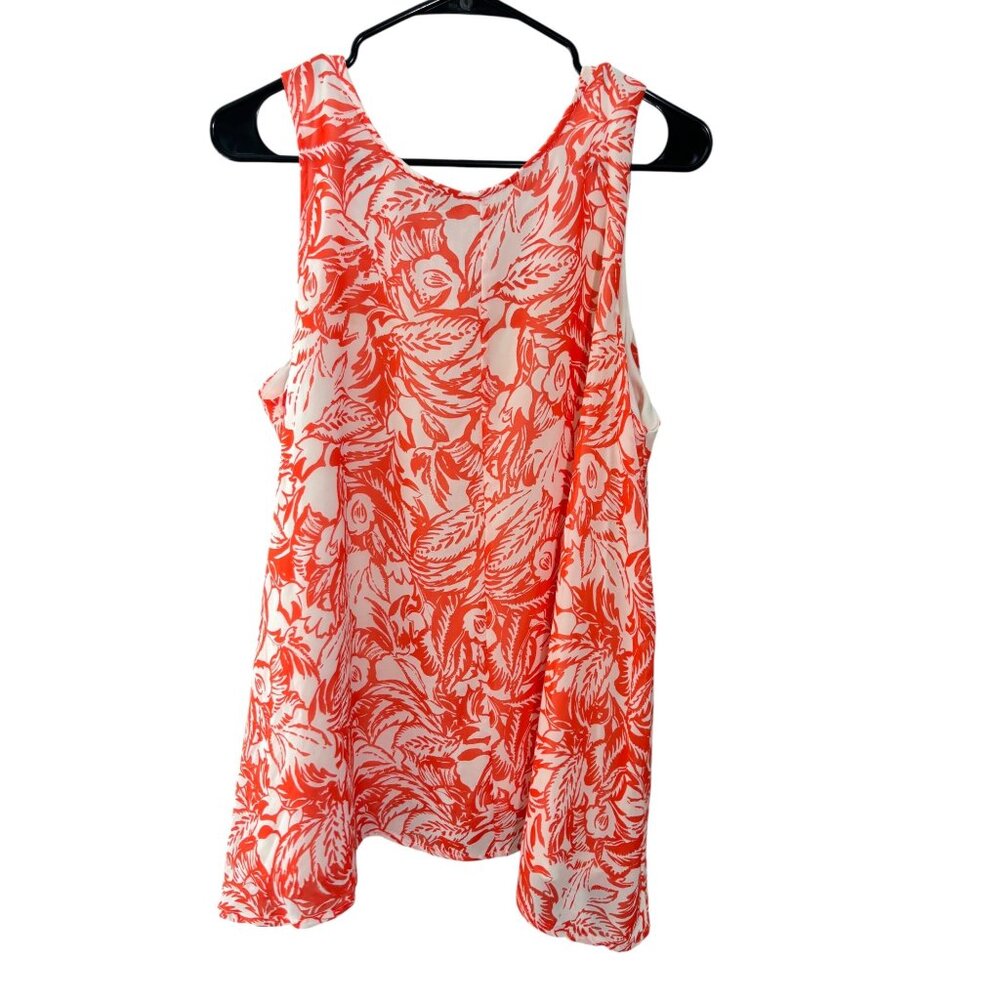 New Directions Women's Orange & White Tunic Top - Picture 3 of 6